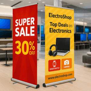 Double Sided Retractable Stand